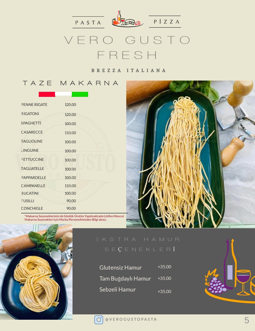 Vero Gusto Menü Sayfa 5